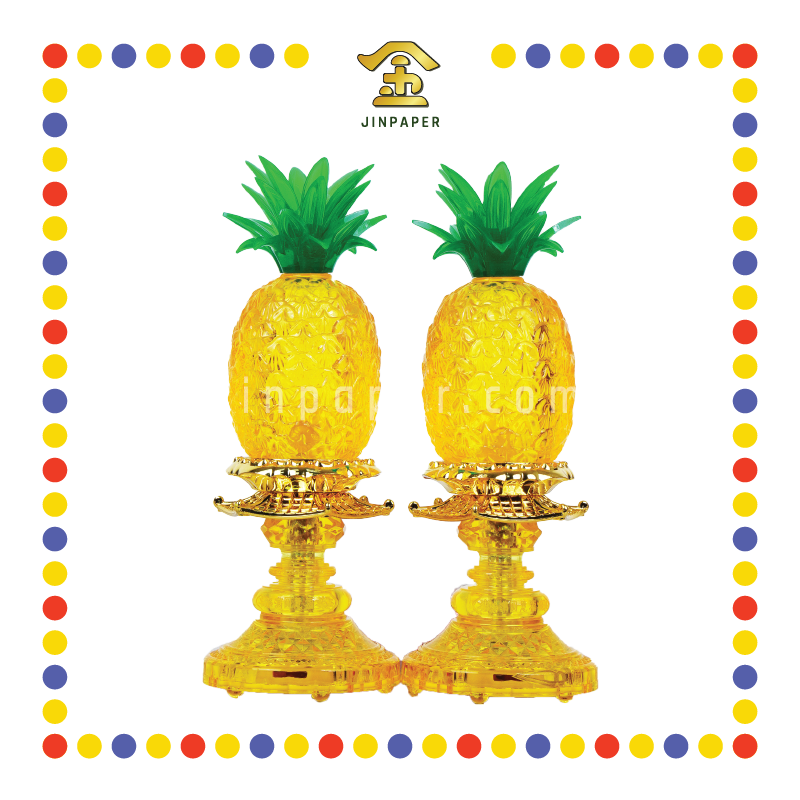 PRAYING LAMP W22 水晶长明发财旺来灯(两盏式)(黄)