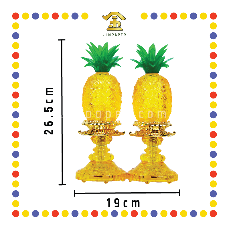 PRAYING LAMP W22 水晶长明发财旺来灯(两盏式)(黄)